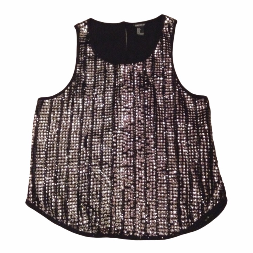 BNWOT Forever 21 Sequin Sparkle Party Tank Small